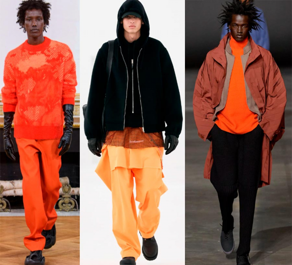 Оранжевый в мужской моде
