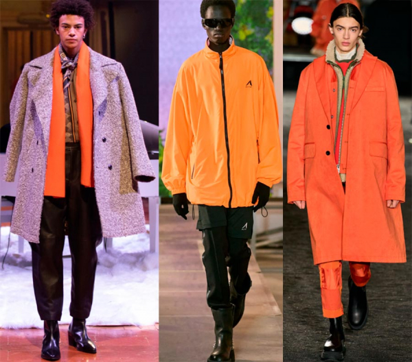 Оранжевый в мужской моде